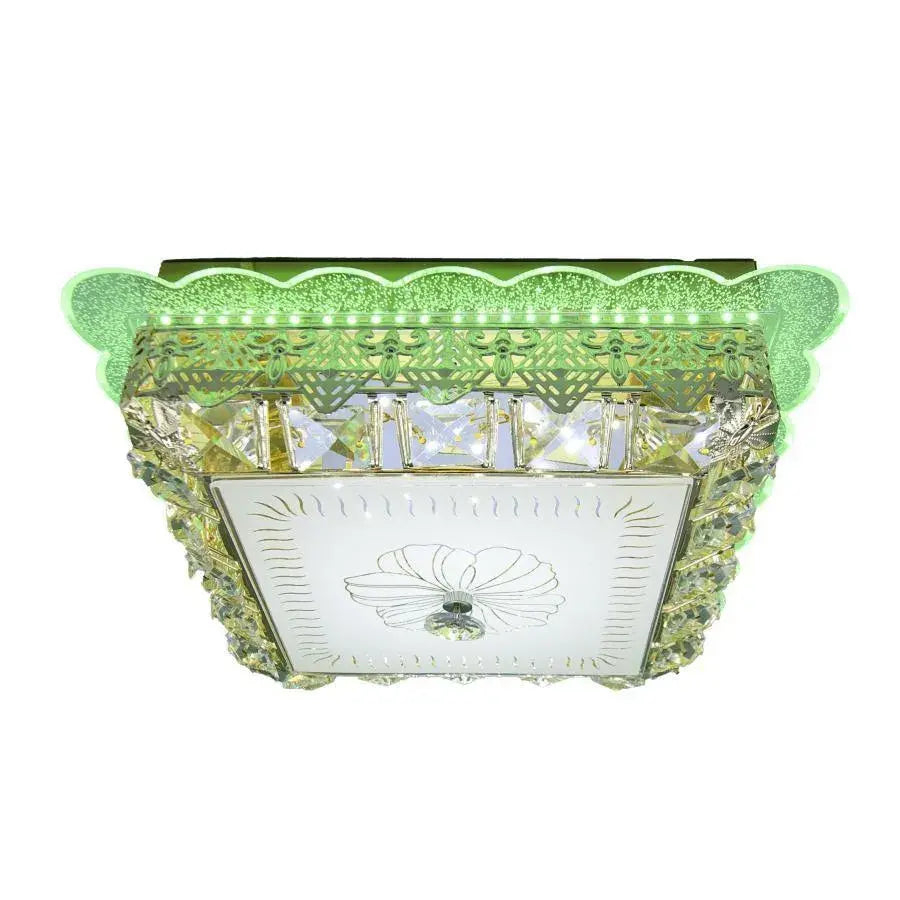 Lustra LED cu cristal ANAIDA RGB 20W, lumina Calda, 3000K, Auriu [4]