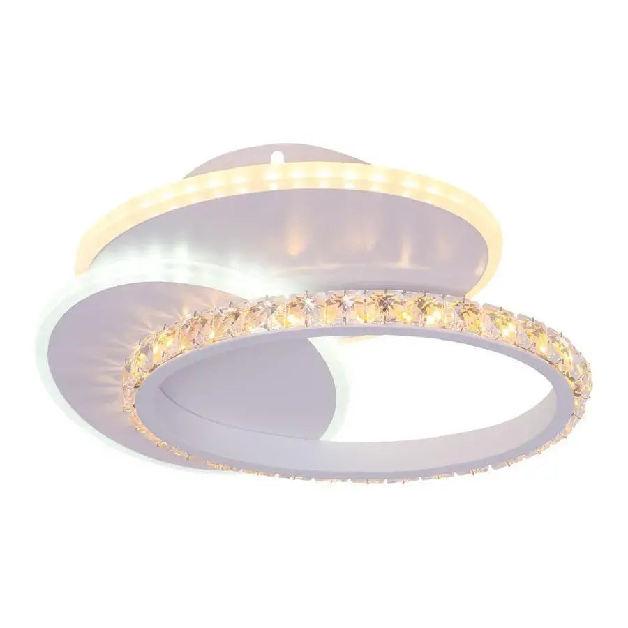 Lustra LED cu cristal HOLLANCE 24W, 3 Elemente, lumina Rece/Calda/Neutra, Alb [2]