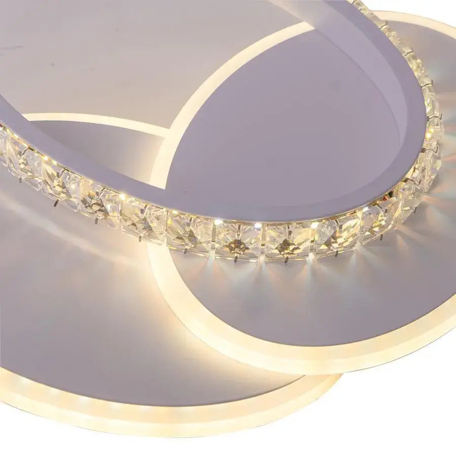 Lustra LED cu cristal HOLLANCE 24W, 3 Elemente, lumina Rece/Calda/Neutra, Alb [4]