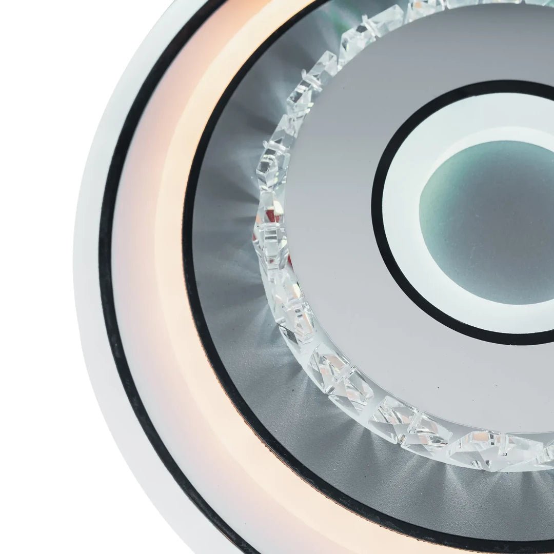 Lustra LED cu cristal MITA 28W, Diametru 20cm, Rotunda, lumina Rece/Calda/Neutra, Alb [4]