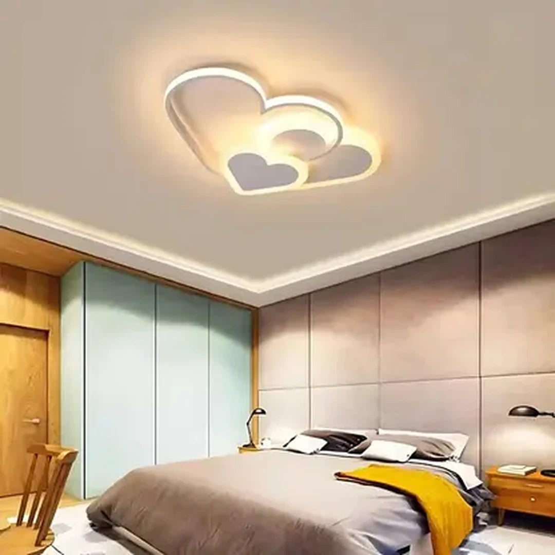 Lustra LED cu telecomanda AMI 50W, 3 Inimi, lumina Rece/Calda/Neutra, Dimabila, Alb [3]