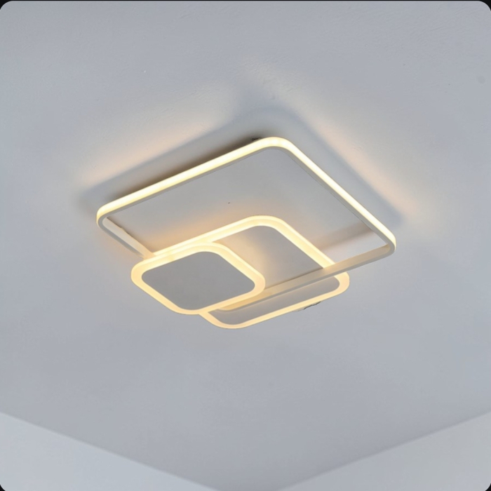 Lustra Verona 75W cu Telecomanda , 3 Patrate Dimabila - iluminare LED [4]