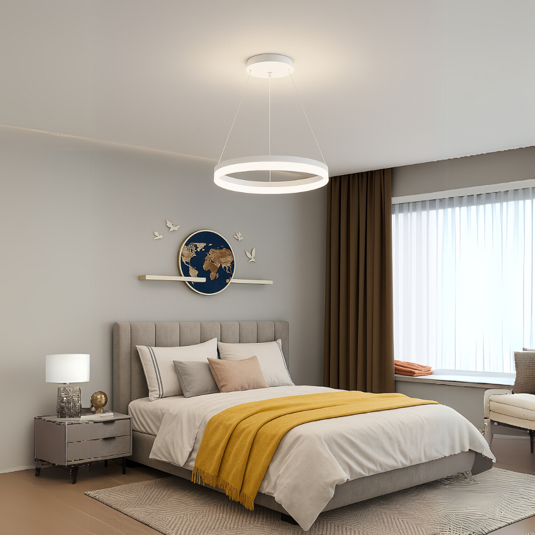 Lustra LED cu telecomanda ANINA 33W, lumina Rece/Calda/Neutra, Dimabila, Alb, Inaltime Reglabila [3]