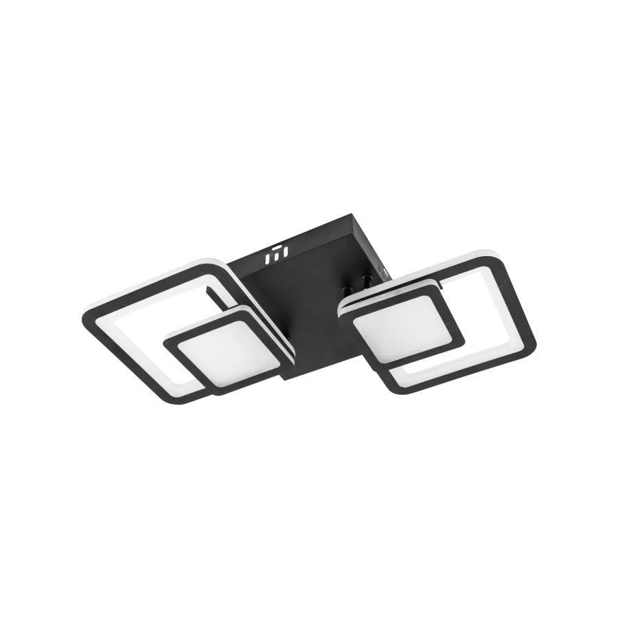 Lustra LED cu telecomanda BALANS 48W, 2 Patrate, lumina Rece/Calda/Neutra, Dimabila, Negru [3]