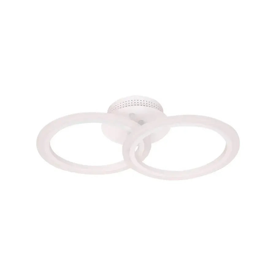 Lustra LED cu telecomanda BETTY 28W, 2 Cercuri, lumina Rece/Calda/Neutra, Dimabila, Alb [4]