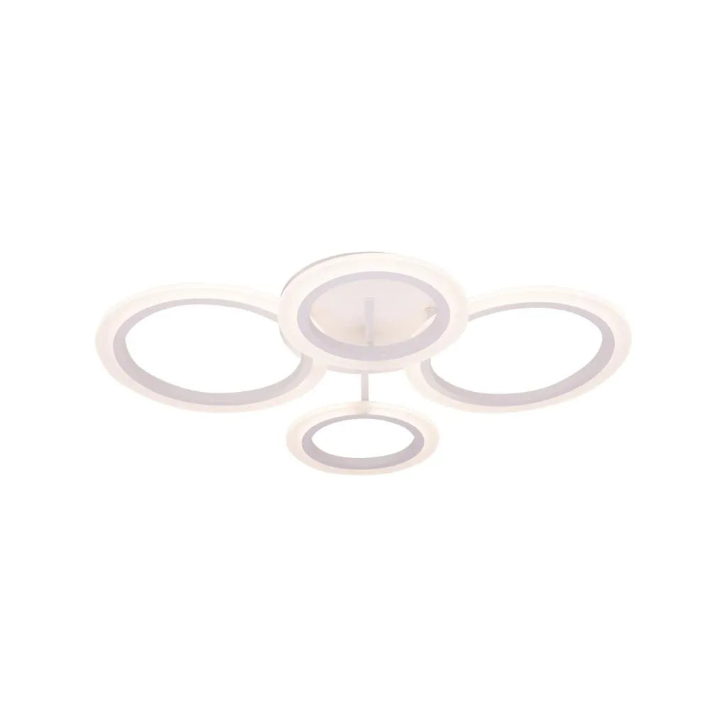 Lustra LED cu telecomanda BETTY 44W, 4 Cercuri, lumina Rece/Calda/Neutra, Dimabila, Alb [4]