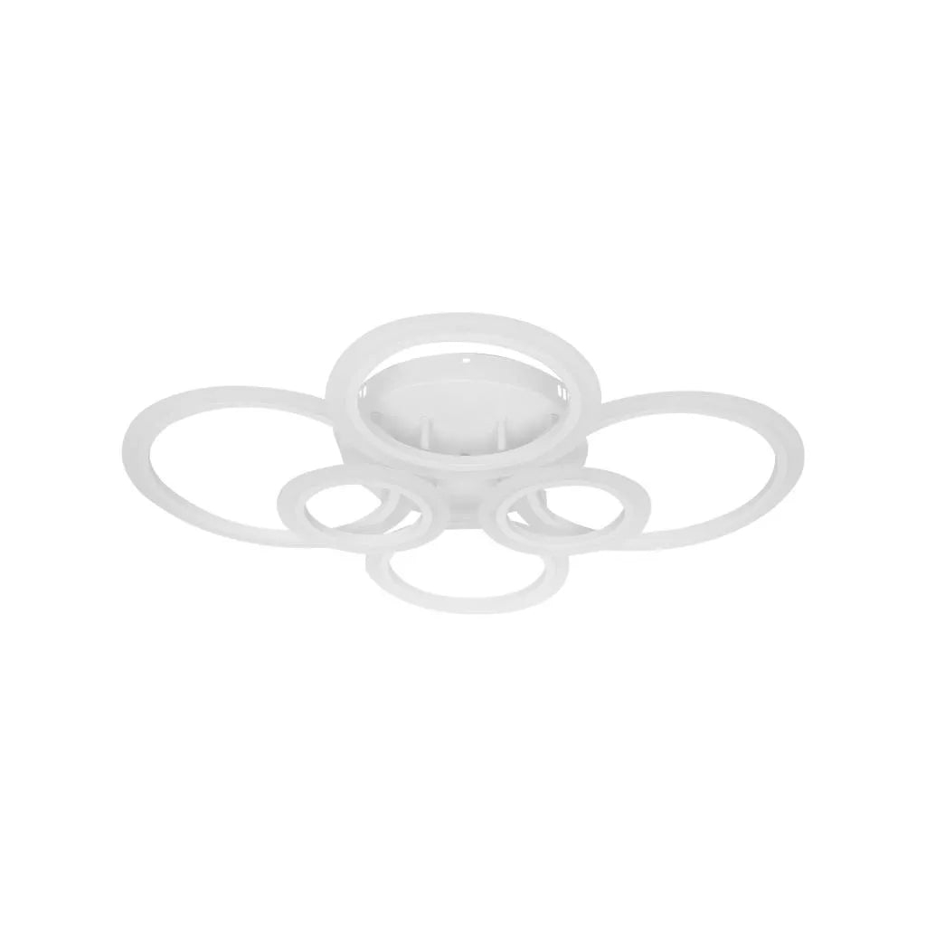 Lustra LED cu telecomanda BETTY 82W, 6 Cercuri, lumina Rece/Calda/Neutra, Dimabila, Alb [3]