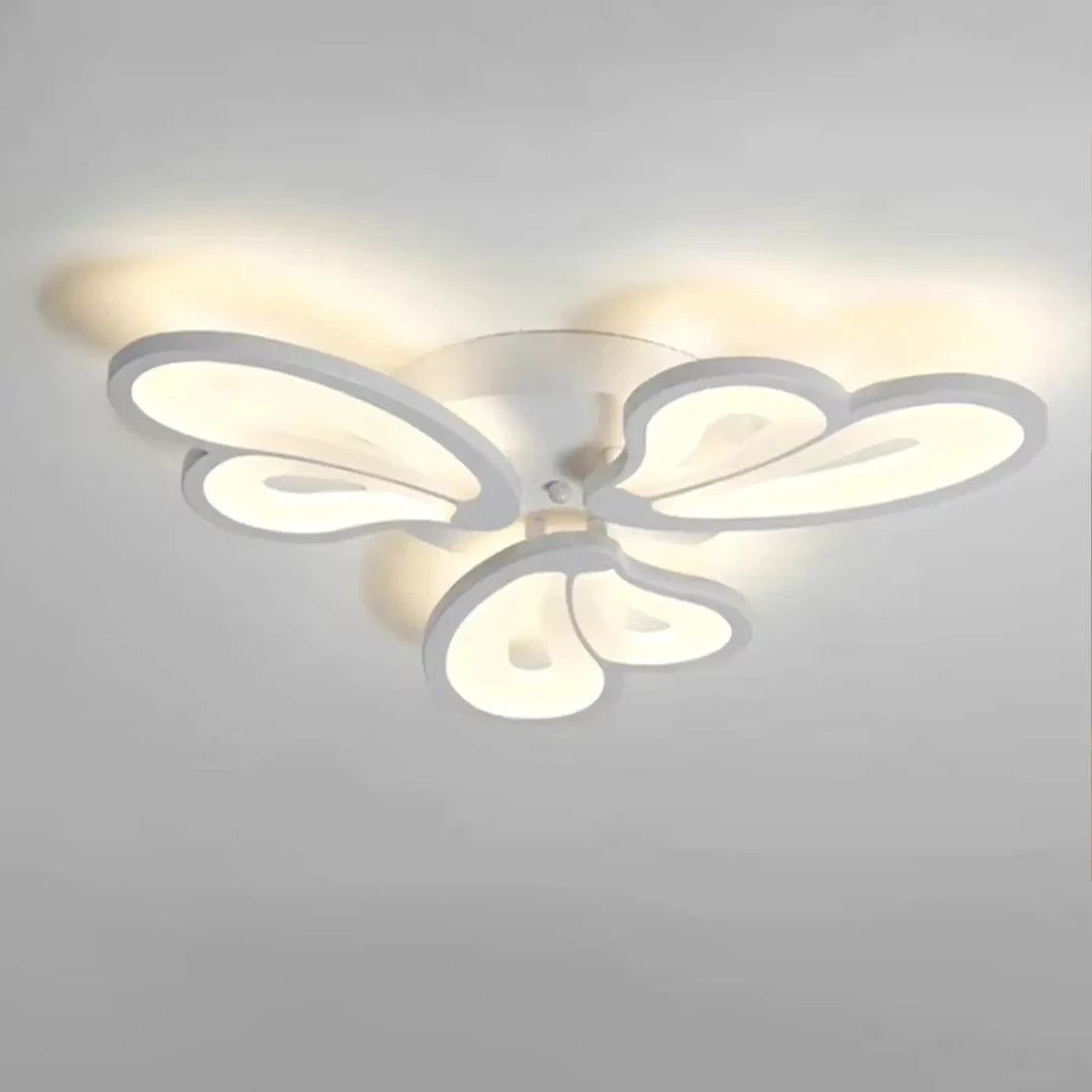 Lustra LED cu telecomanda BLOSSOM 43W, 3 Petale, lumina Rece/Calda/Neutra, Dimabila, Alb [2]