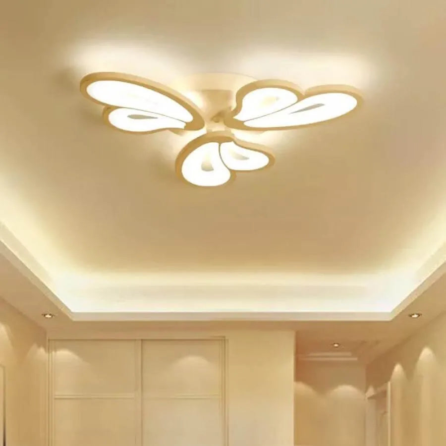 Lustra LED cu telecomanda BLOSSOM 43W, 3 Petale, lumina Rece/Calda/Neutra, Dimabila, Alb [4]