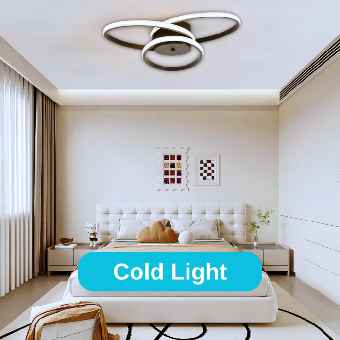 Lustra LED cu telecomanda ECATERINA 59W, lumina Rece/Calda/Neutra, Dimabila, Negru, Inaltime Reglabila - Copie [5]