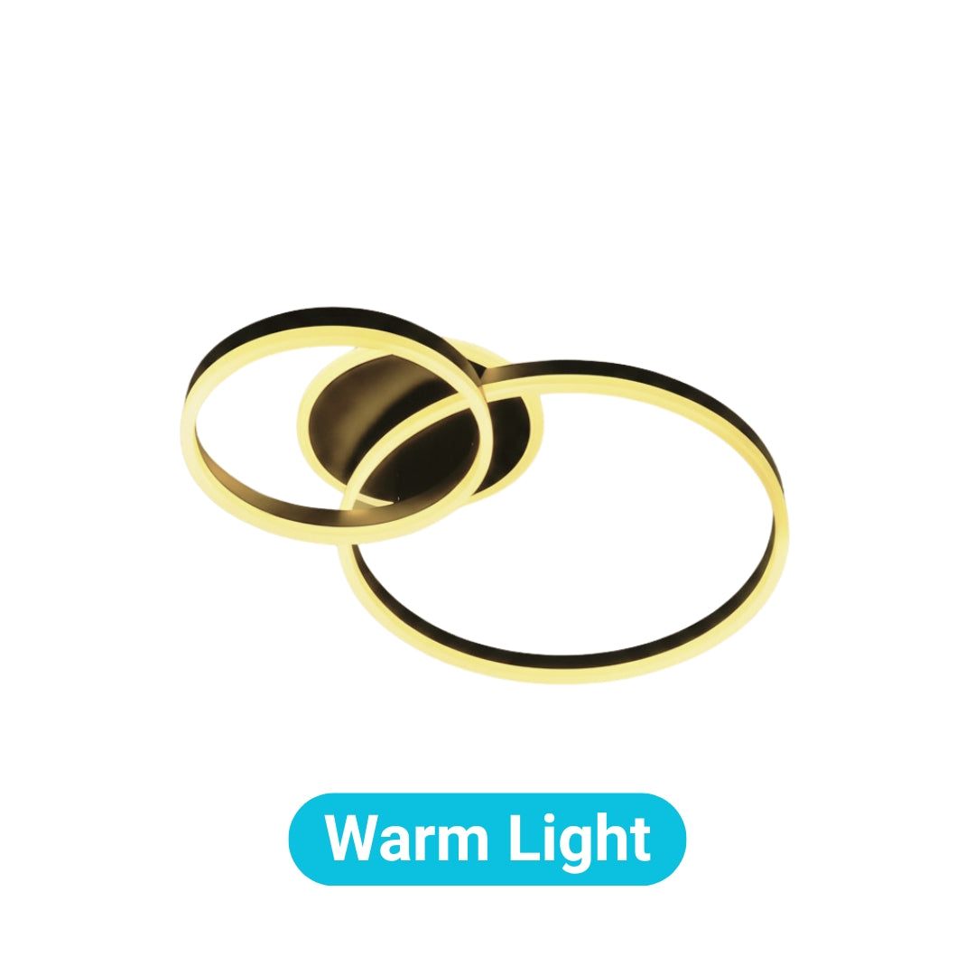 Lustra LED cu telecomanda ELISABETH 71W, 2 Cercuri, lumina Rece/Calda/Neutra, Dimabila, Negru [4]