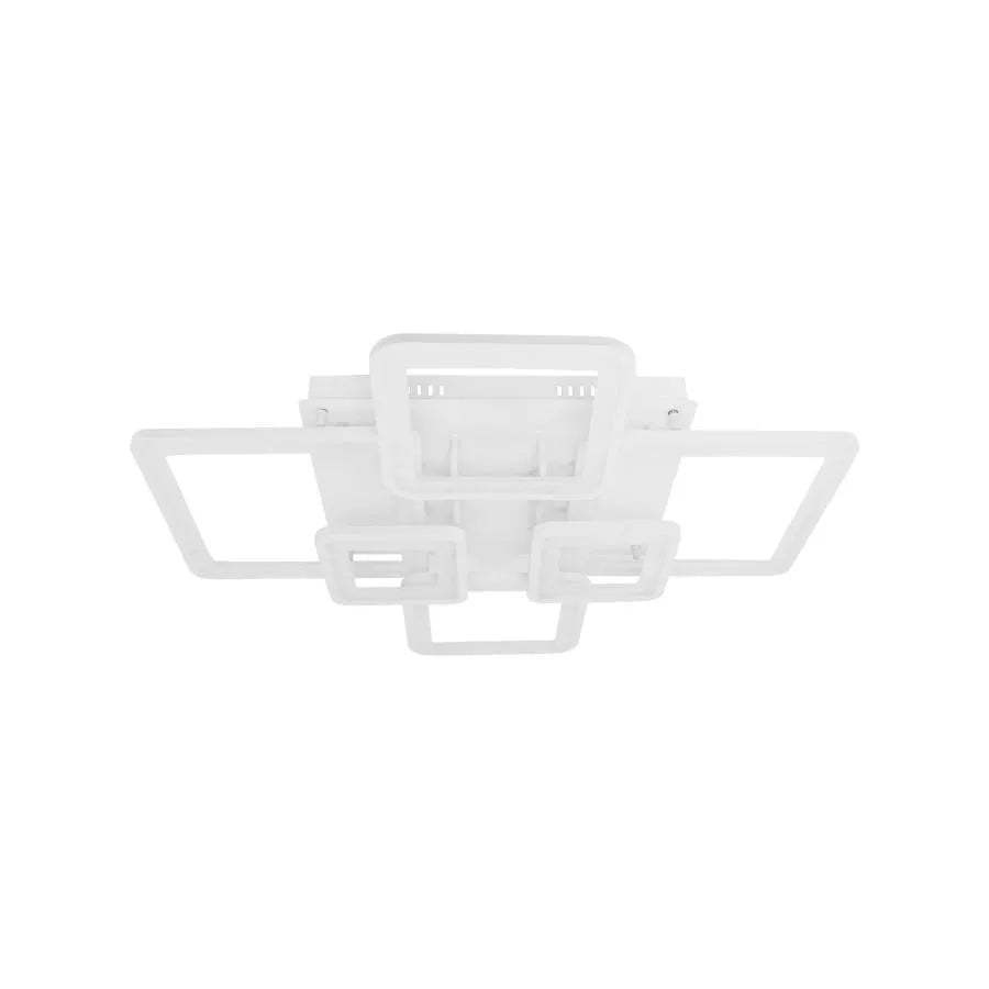 Lustra LED cu telecomanda ELLA 124W, 6 Patrate, lumina Rece/Calda/Neutra, Dimabila, Alb [4]