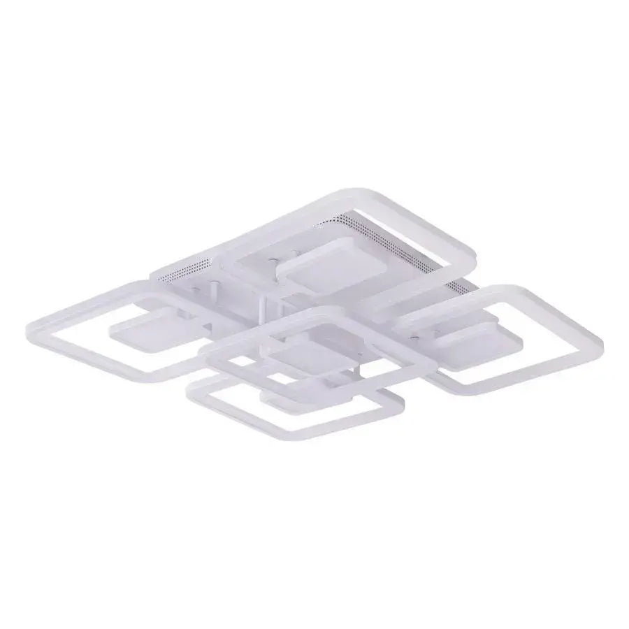 Lustra LED cu telecomanda FELIX 107W, 5 Patrate, lumina Rece/Calda/Neutra, Dimabila, Alb [4]