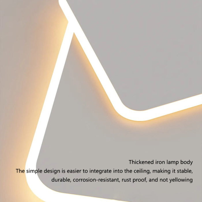 Lustra LED moderna cu telecomanda 98W, design geometric 2 patrate interconectate, lumina calda rece neutra, finisaj alb [2]