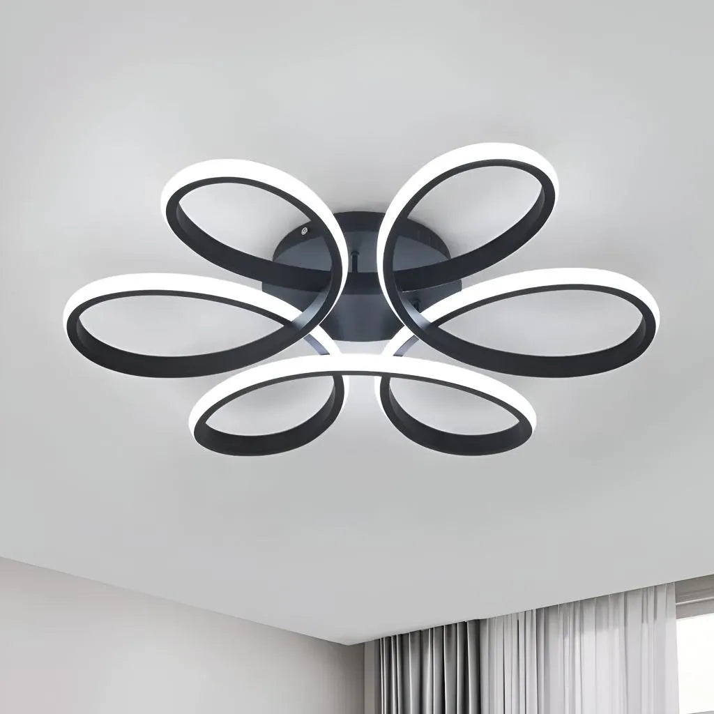 Lustra LED cu telecomanda HELIX 108W, lumina Rece/Calda/Neutra, Dimabila, Negru [1]