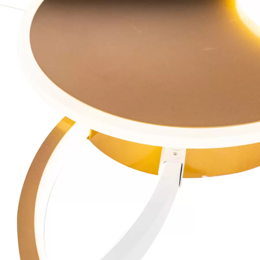 Lustra LED cu telecomanda KILLIAN 80W, 4 Cercuri, lumina Rece/Calda/Neutra, Dimabila, Auriu Alb [4]