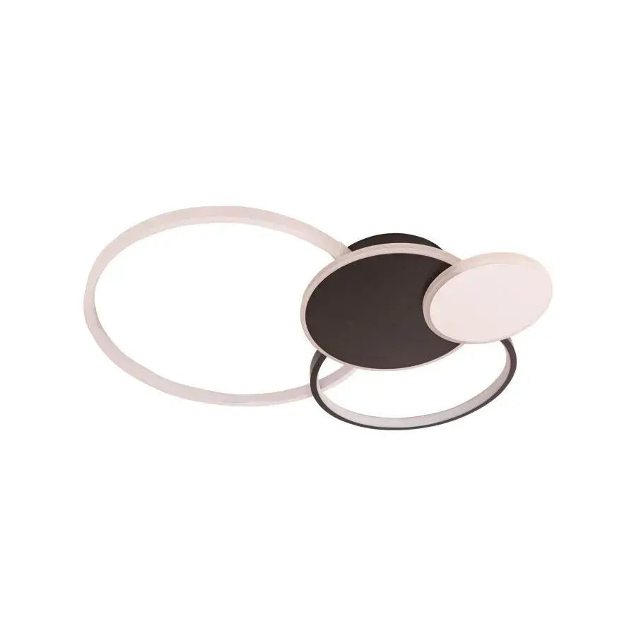 Lustra LED cu telecomanda KILLIAN 80W, 4 Cercuri, lumina Rece/Calda/Neutra, Dimabila, Negru Alb [4]
