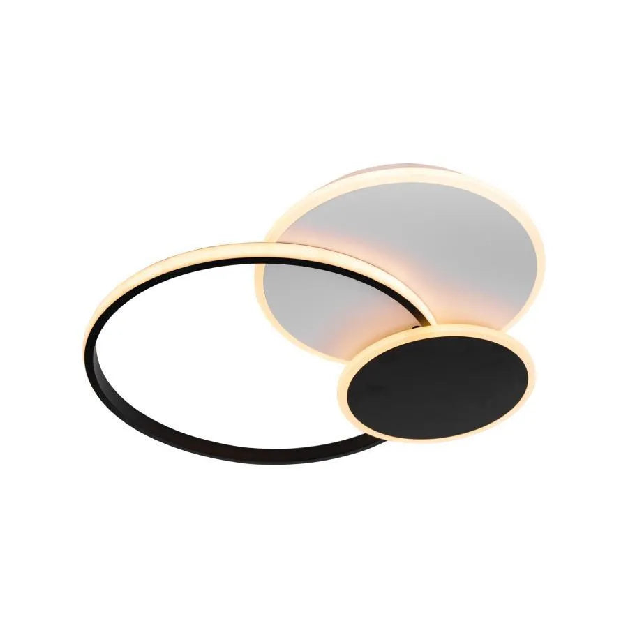 Lustra LED cu telecomanda KILLIAN 81W, 3 Cercuri, lumina Rece/Calda/Neutra, Dimabila, Negru Alb [1]