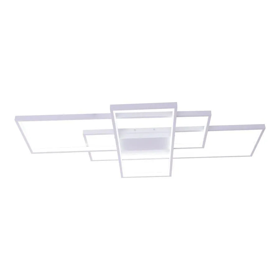 Lustra LED cu telecomanda LANDEN 184W, 3 Elemente, lumina Rece/Calda/Neutra, Dimabila, Alb [3]