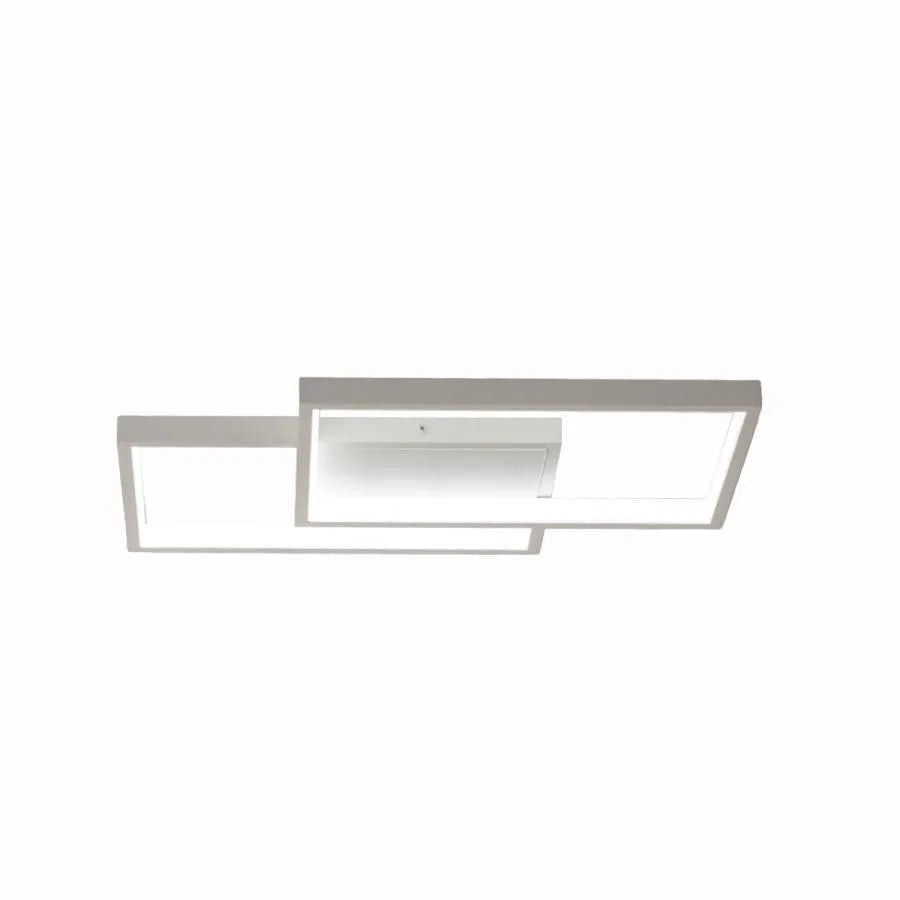 Lustra LED cu telecomanda LANDYN 62W, 2 Patrate, lumina Rece/Calda/Neutra, Dimabila, Alb [4]