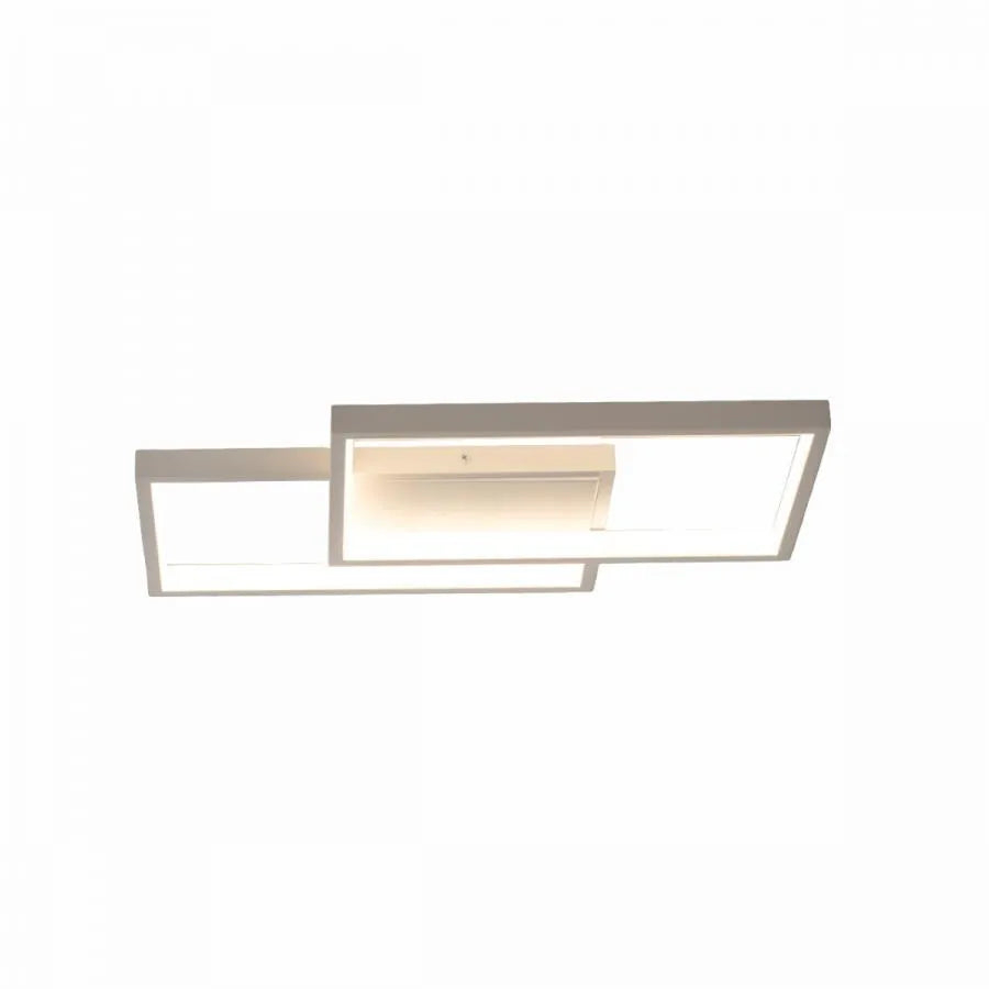 Lustra LED cu telecomanda LANDYN 62W, 2 Patrate, lumina Rece/Calda/Neutra, Dimabila, Alb [3]