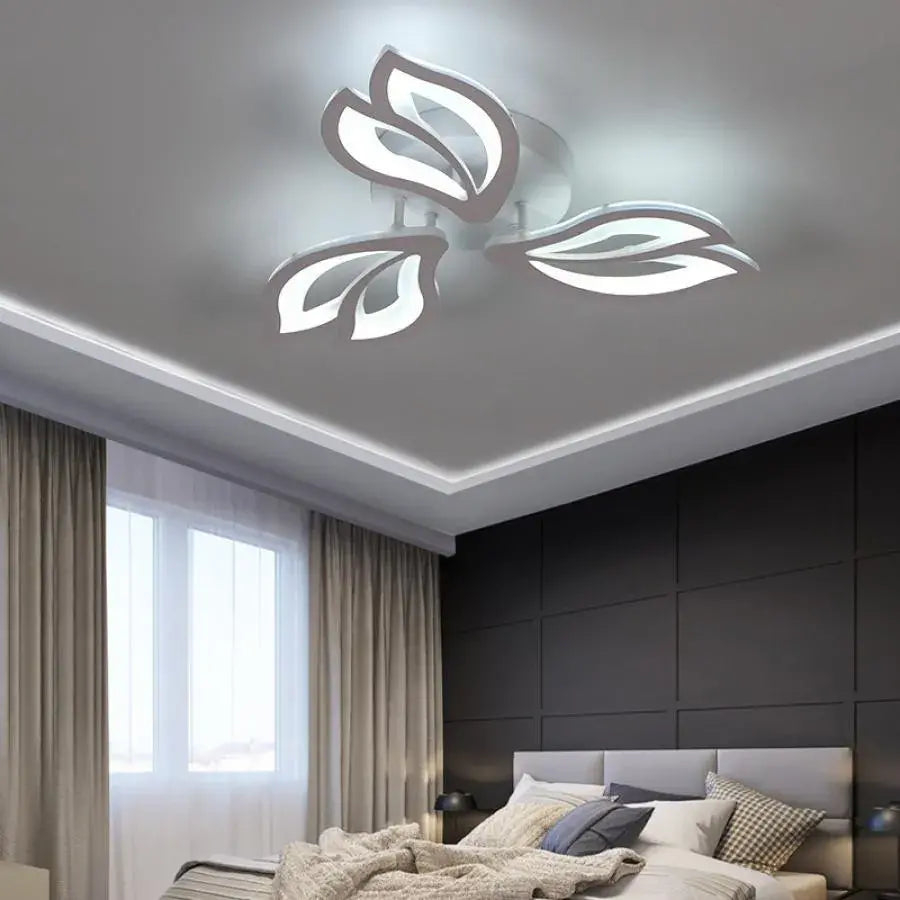 Lustra LED cu telecomanda LILY 44W, 3 Elemente, lumina Rece/Calda/Neutra, Dimabila, Alb [1]