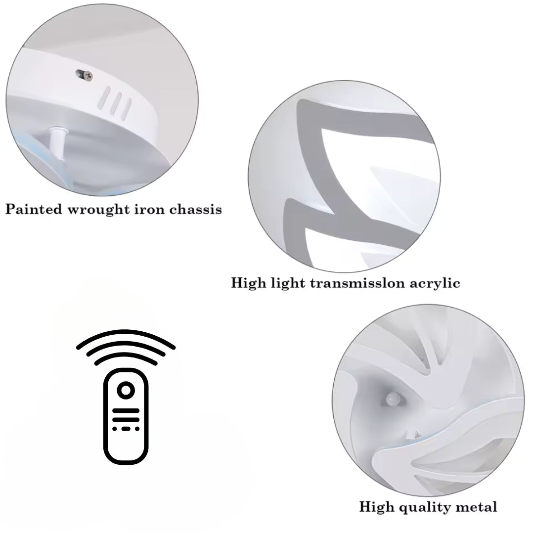 Lustra LED cu telecomanda LILY 44W, 3 Elemente, lumina Rece/Calda/Neutra, Dimabila, Alb [3]