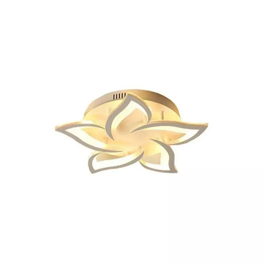 Lustra LED cu telecomanda LOTUS 74W, 5 Petale, lumina Rece/Calda/Neutra, Dimabila, Alb [4]
