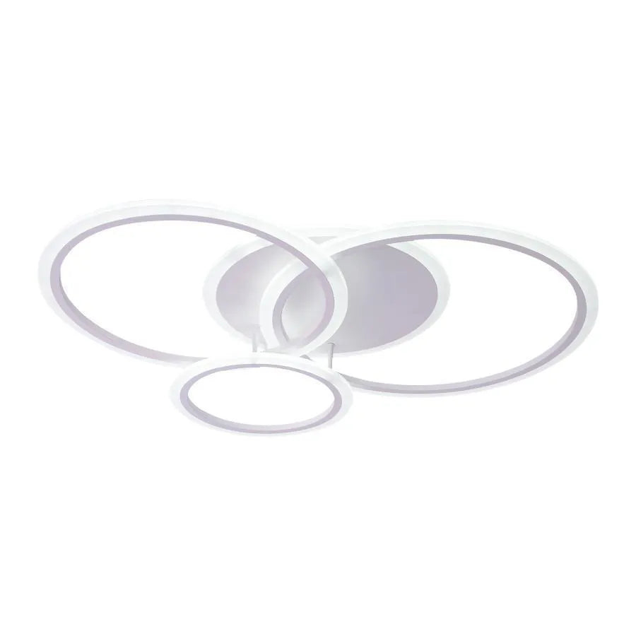 Lustra LED cu telecomanda LUCY 70W, 4 Cercuri, lumina Rece/Calda/Neutra, Dimabila, Alb [2]