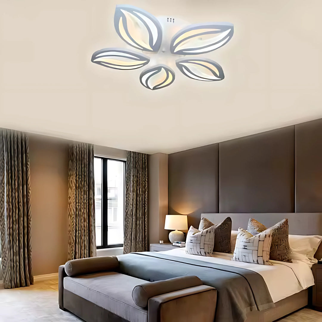 Lustra LED cu telecomanda ORCHID 65W, 5 Petale, lumina Rece/Calda/Neutra, Dimabila, Alb [4]