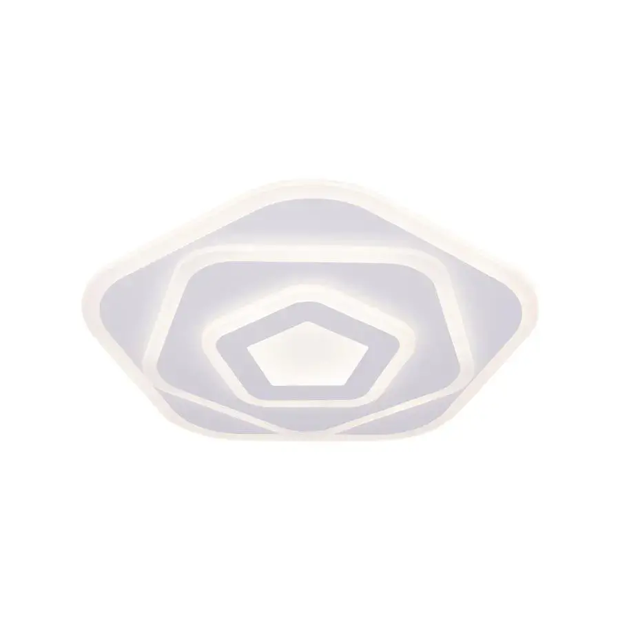 Lustra LED moderna 59W cu telecomanda, dimabila, 3 tipuri de lumina, design alb elegant [2]