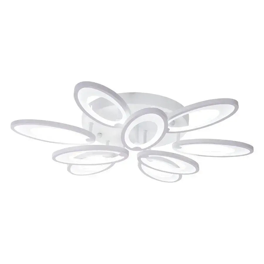Lustra LED cu telecomanda SUNFLOWER 98W, 9 Elemente, lumina Rece/Calda/Neutra, Dimabila, Alb [2]