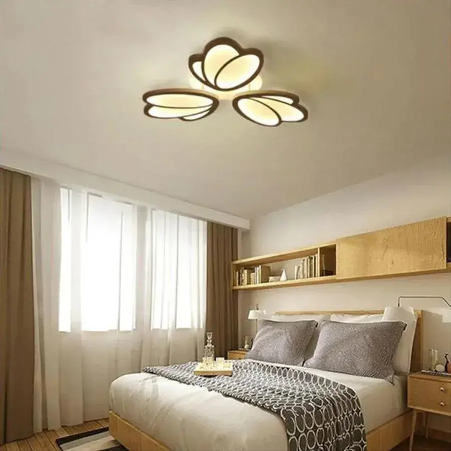 Lustra LED cu telecomanda TULIP 47W, 3 Petale, lumina Rece/Calda/Neutra, Dimabila, Alb [2]