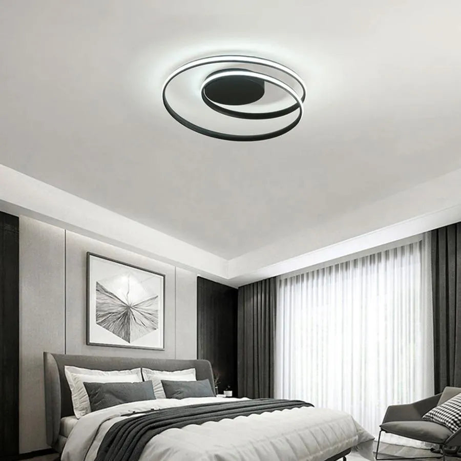 Lustra LED cu telecomanda VECTOR ARCADIA 67W, lumina Rece/Calda/Neutra, Dimabila, Negru [1]