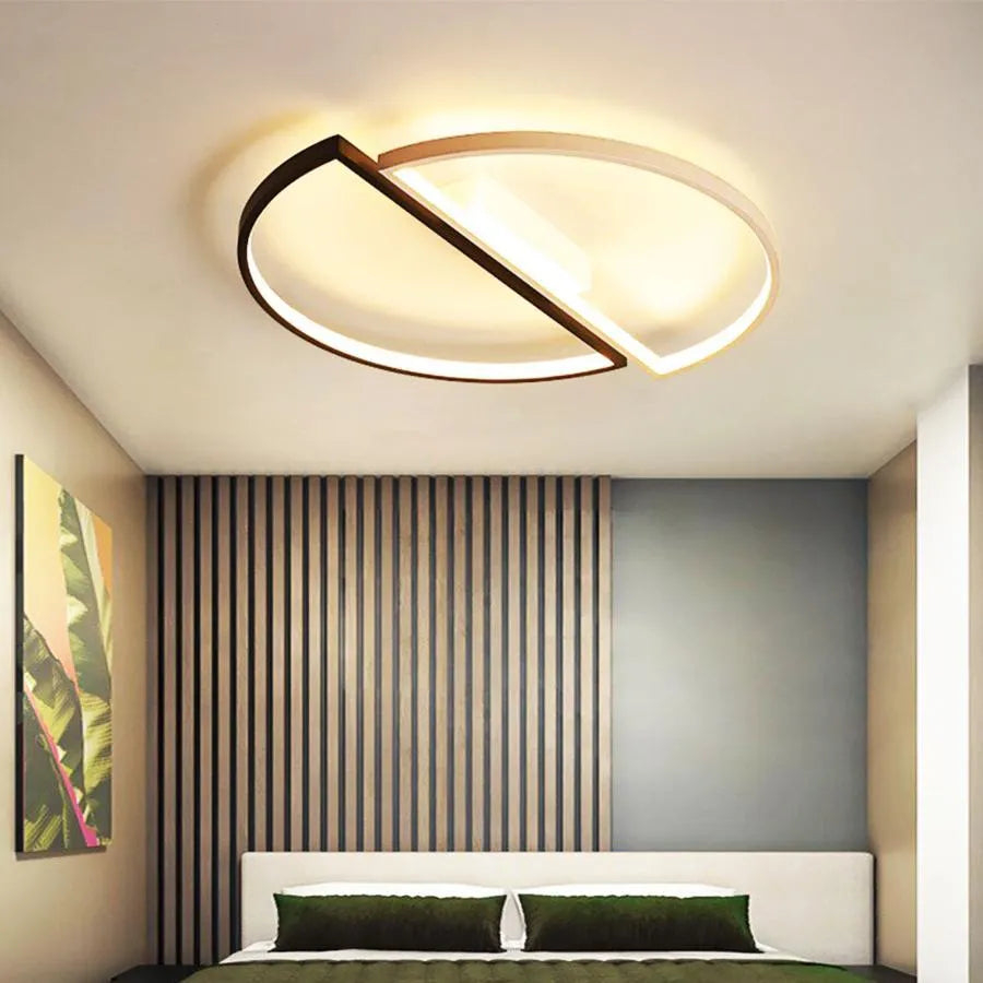 Lustra LED cu telecomanda VECTOR ARCUS 20W, 2 Elemente, lumina Rece/Calda/Neutra, Dimabila, Alb Negru [3]