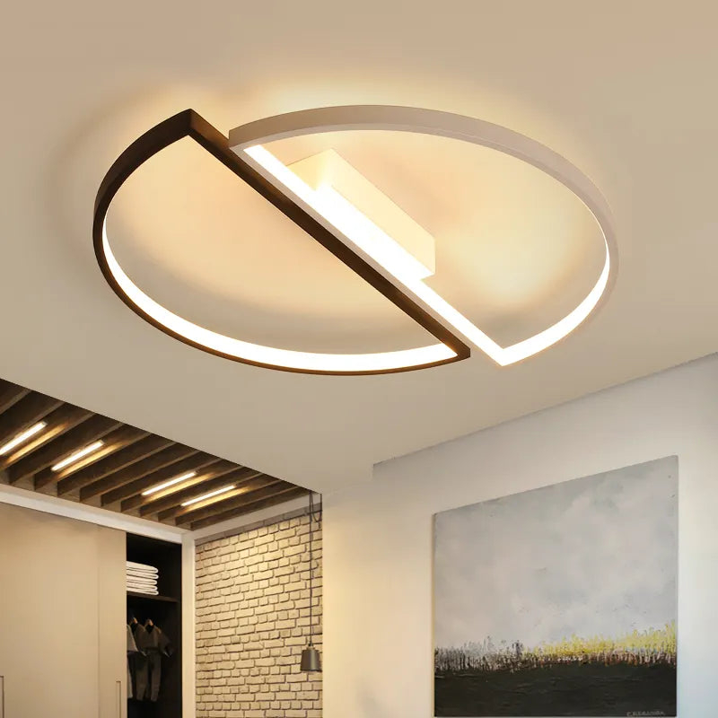 Lustra LED cu telecomanda VECTOR ARCUS 20W, 2 Elemente, lumina Rece/Calda/Neutra, Dimabila, Alb Negru [2]