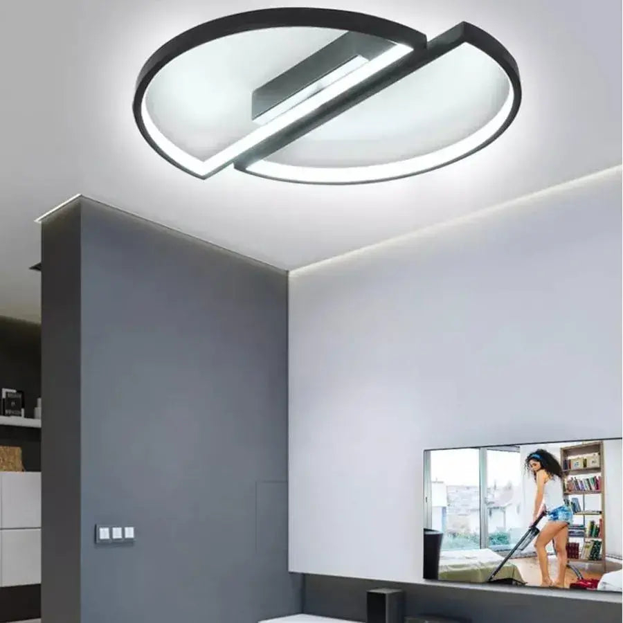 Lustra LED cu telecomanda VECTOR ARCUS 35W, 2 Elemente, lumina Rece/Calda/Neutra, Dimabila, Negru [2]