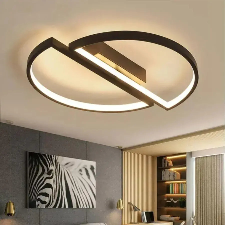 Lustra LED cu telecomanda VECTOR ARCUS 35W, 2 Elemente, lumina Rece/Calda/Neutra, Dimabila, Negru [4]
