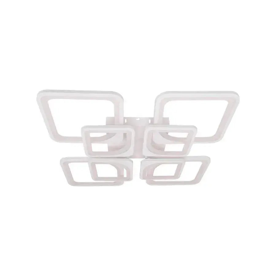 Lustra LED cu telecomanda ZOE 135W, 8 Patrate, lumina Rece/Calda/Neutra, Dimabila, Alb [4]