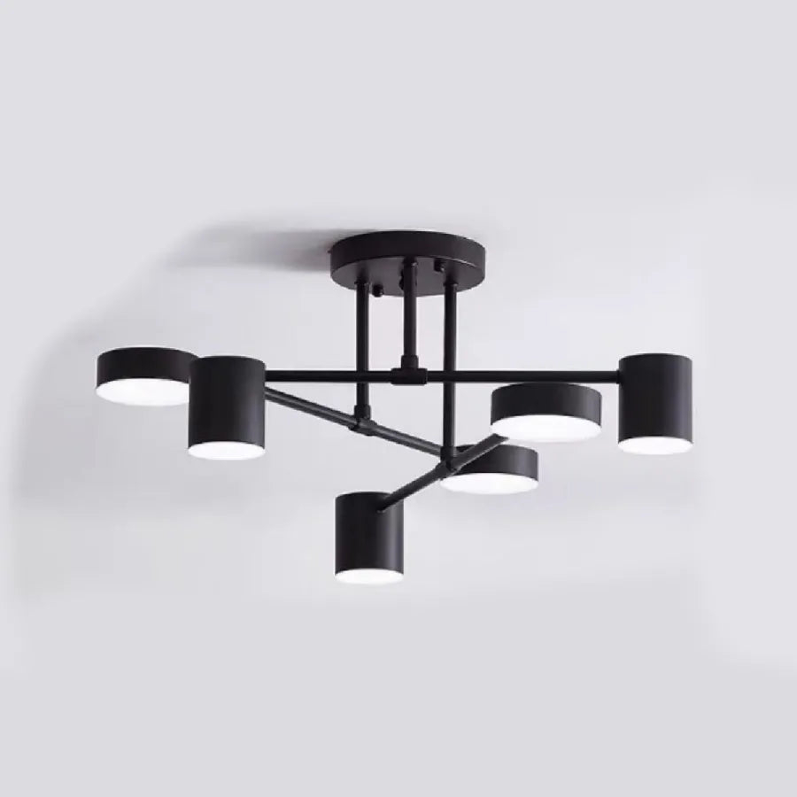 Lustra LED GALIOS 72W, 6 Elemente, lumina Rece/Calda/Neutra, Negru [2]