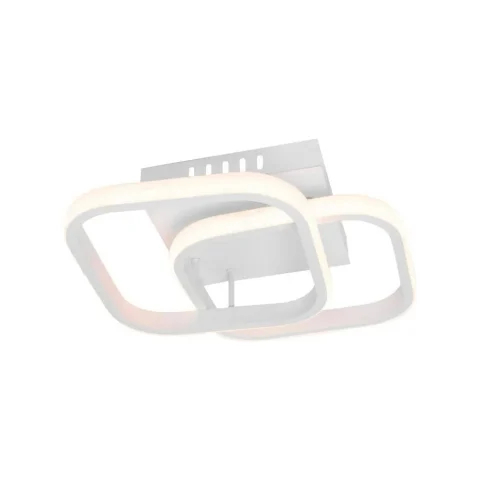 Lustra LED Moderna 24W Alb, 2 Romburi Suprapuse, Lumina Rece/Calda/Neutra, Design Minimalist pentru Hol, Bucatarie [10]