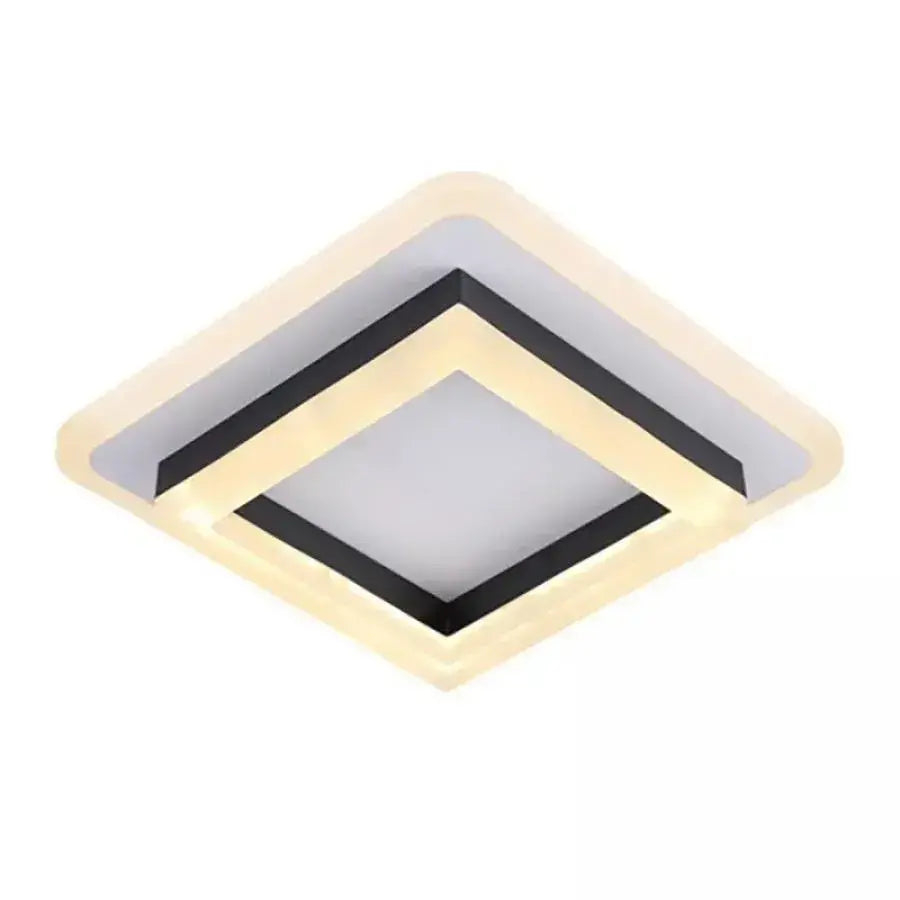 Lustra LED MODERNA 29W, Lungime 20 cm, Patrata, lumina Rece/Calda/Neutra, Negru [2]