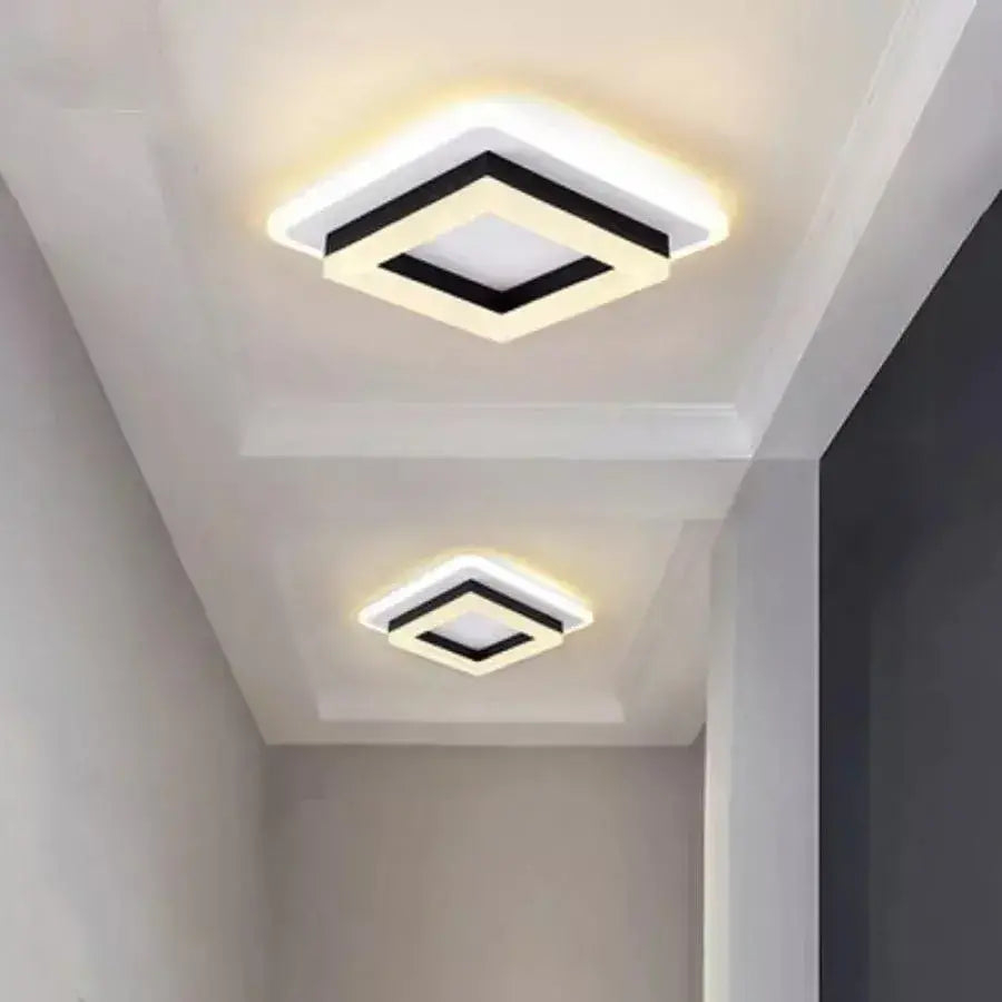 Lustra LED MODERNA 29W, Lungime 20 cm, Patrata, lumina Rece/Calda/Neutra, Negru [4]