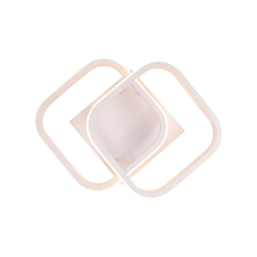 Lustra LED moderna dimabila cu 2 romburi suprapuse, 24W, 3 tipuri de lumina, design alb minimalist [6]