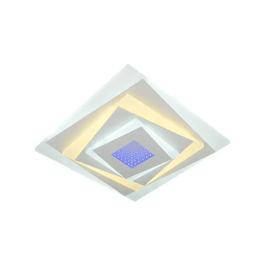 Lustra LED NIVARA RGB 3D 20W, lumina Rece/Calda/Neutra, Alb [3]