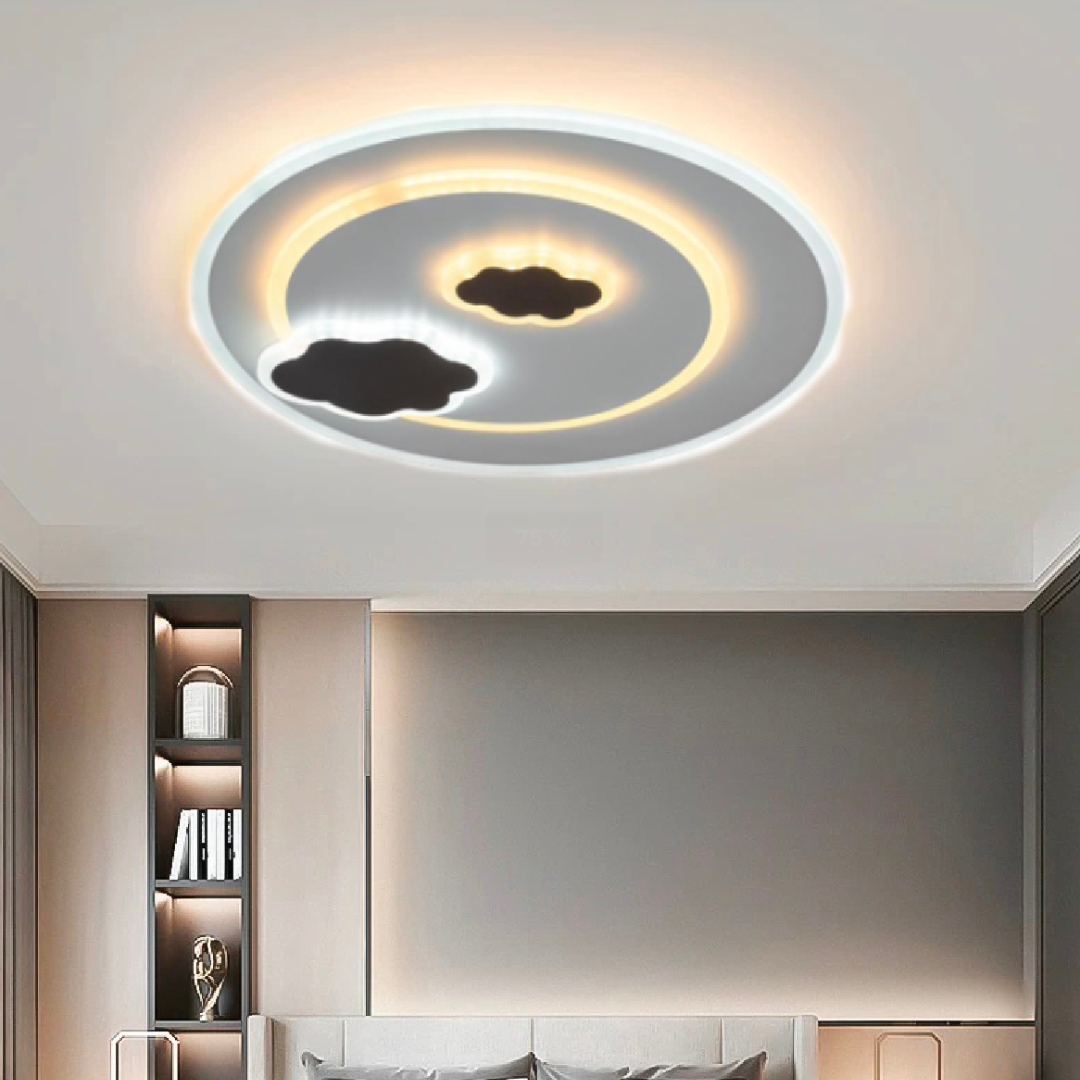 Lustra LED NOOR 30W, lumina Rece/Calda/Neutra, Alb [2]
