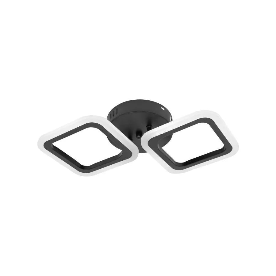 Lustra LED PULSARIS 22W, 2 Patrate, lumina Rece/Calda/Neutra, Negru [3]