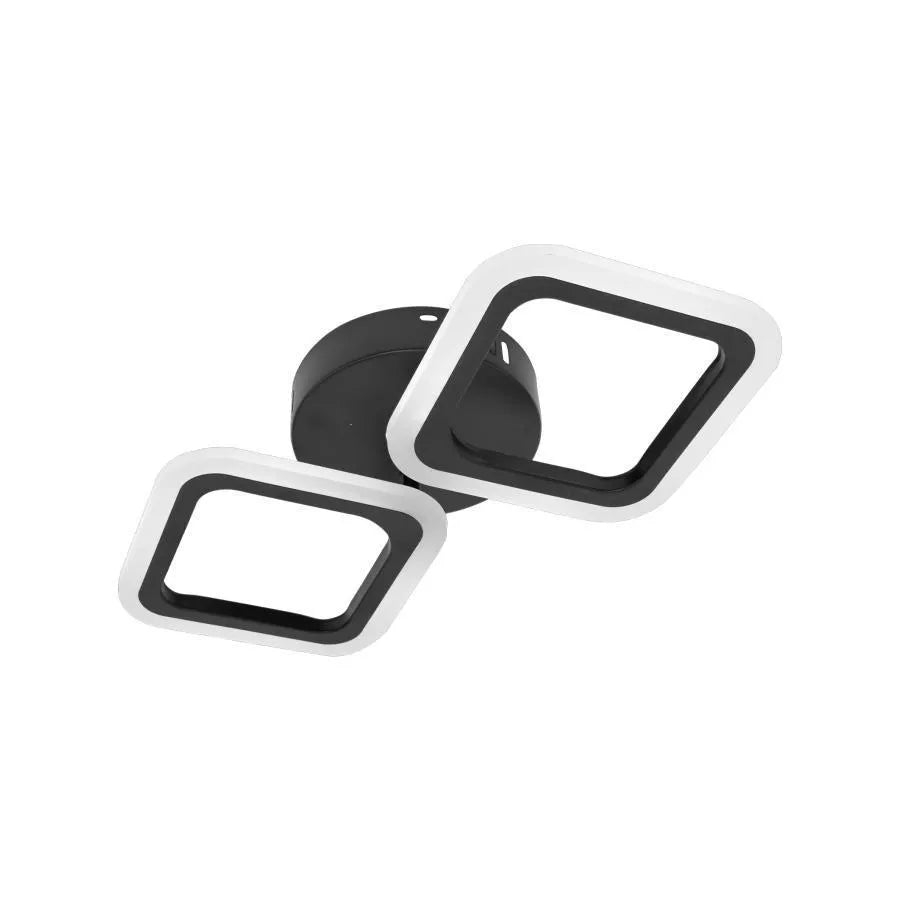 Lustra LED PULSARIS 22W, 2 Patrate, lumina Rece/Calda/Neutra, Negru [2]