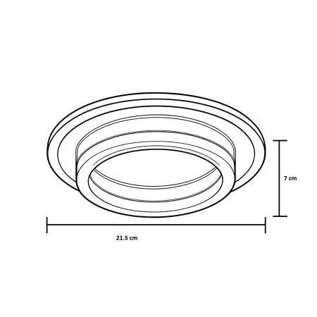 Lustra LED rotunda 21W 22cm alb auriu lumina 3CCT tavan interior - MEC [4]