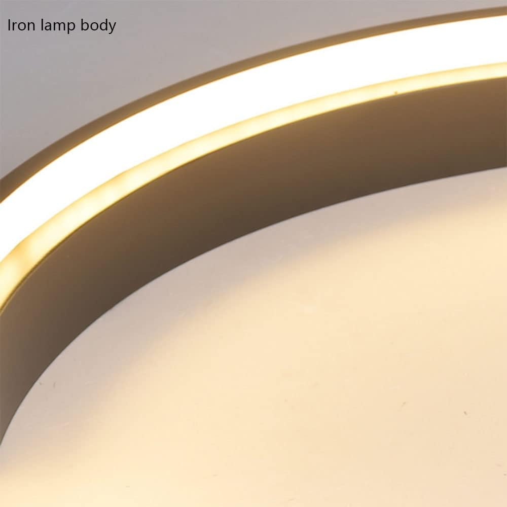 Lustră LED rotundă 33W cu telecomandă, design minimalist negru, dimabilă, lumină rece/caldă/neutră pentru dormitor, living sau birou [5]